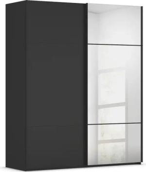 rauch Schwebetürenschrank "Kleiderschrank Schrank Garderobe Schlafzimmerschrank SCALE-TRIO", edle dreigeteilte Front mit 2 Zierleisten und Spiegel MADE IN GERMANY