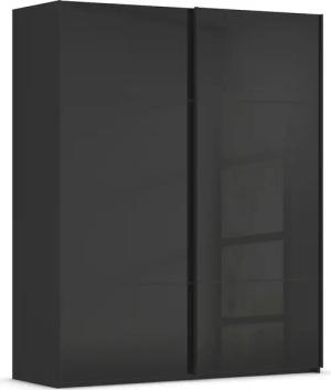 rauch Schwebetürenschrank "Kleiderschrank Schrank Garderobe Schlafzimmerschrank SCALE-TRIO", edle dreigeteilte Front mit 2 Zierleisten Glasfront MADE IN GERMANY