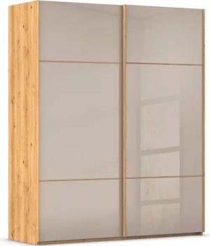 rauch Schwebetürenschrank "Kleiderschrank Schrank Garderobe Schlafzimmerschrank SCALE-TRIO", edle dreigeteilte Front mit 2 Zierleisten Glasfront MADE IN GERMANY