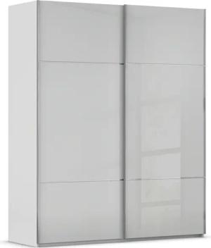 rauch Schwebetürenschrank "Kleiderschrank Schrank Garderobe Schlafzimmerschrank SCALE-TRIO", edle dreigeteilte Front mit 2 Zierleisten Glasfront MADE IN GERMANY