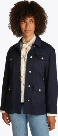 Tommy Hilfiger Outdoorjacke "GOLD BUTTON UTILITY JACKET", mit goldfarbenem Knopf