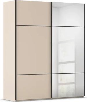 rauch Schwebetürenschrank "Kleiderschrank Schrank Garderobe Schlafzimmerschrank SCALE-TRIO", edle dreigeteilte Front mit 2 Zierleisten und Spiegel MADE IN GERMANY