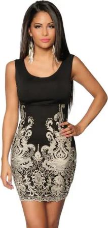 Atixo Etuikleid Etui-Kleid mit Spitze Minikleid Abendkleid Clubkleid Cocktailkleid