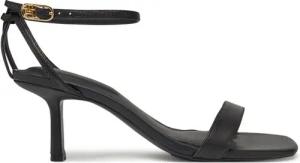 Tommy Hilfiger Sandalen Leather Knots Kitten Sandal FW0FW08424 Schwarz