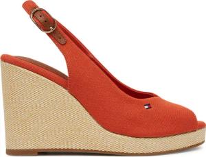 Tommy Hilfiger Espadrilles Flag High Wedge Espad Slingback FW0FW08597 Orange