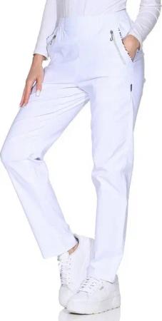 OriginalYou Schlupfhose Damen Stoffhose leichte Stretchhose Freizeithose mit elastischem Bund, farblich abgesetzte Taschen