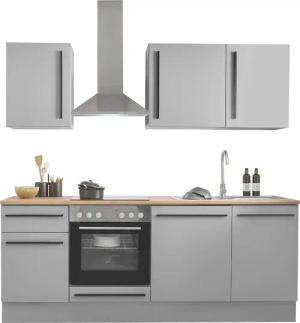 BASIC by Balculina Winkelküche "Denver, Küche BxHxT 220 x 211 x 60", Breite 220 cm, wahlweise mit E-Geräten und Induktion