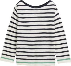TOM TAILOR Damen Strickpullover mit Streifenmuster, weiß, Gestreift, Gr. XS