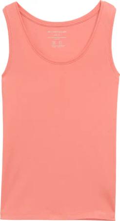 TOM TAILOR Damen Basic Top mit Rundhalsausschnitt, rosa, Uni, Gr. XL