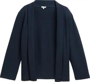 TOM TAILOR Damen Cardigan mit Schalkragen, blau, Uni, Gr. XS