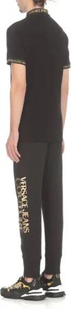 Versace Jeans Couture - Versace Jeans Couture Polo Watercolor Collar Black - Größe XL - schwarz