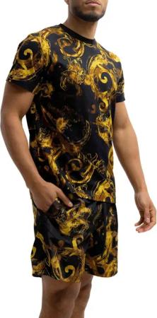 Versace Jeans Couture - Versace Jeans Couture T-shirt Allover print Black/ - Größe XXL - schwarz
