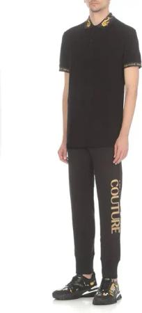Versace Jeans Couture - Versace Jeans Couture Polo Watercolor Collar Black - Größe XXXL - schwarz