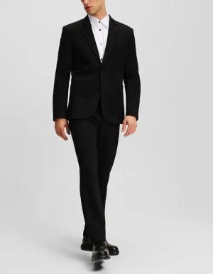 Karl Lagerfeld - PUNTO-JACKE IM COUTURE-STIL - Größe 50 - schwarz