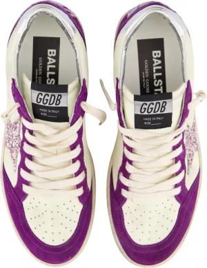 Golden Goose Low-Top Sneaker - Dames Ballstar Sneaker Paars/Wit - Gr. 37 (EU) - in Beige - für Damen