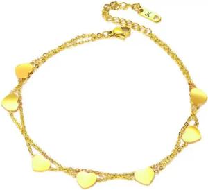 Kim Johanson Fußkette Heart, mit Herz Anhänger