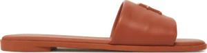 Tommy Hilfiger Pantoletten Th Logo Hardware Leather Mule FW0FW08806 Braun