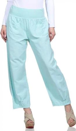 Aurela Damenmode Leinenhose Sommerliche Leinen Pumphose luftig leichte Schlupfhose (1-tlg) elastischer Bund, in Unifarbe