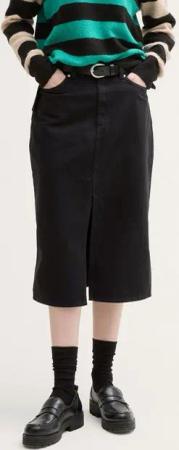 TOM TAILOR Denim Sommerrock Midi-Jeansrock mit Schlitz
