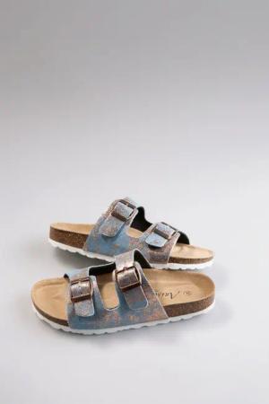 Aniston SHOES Pantolette, Sommerschuh, Strandschuh, Urlaubschuh, Metallic - NEUE KOLLEKTION