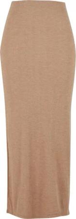 URBAN CLASSICS Sommerrock "Urban Classics Ladies Rib High Slit Skirt", (1 tlg.)