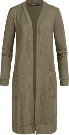 CLOUD 5IVE Strickjacke "CLOUD 5IVE Longform Viskose Cardigan mit 2 seitl. Taschen"