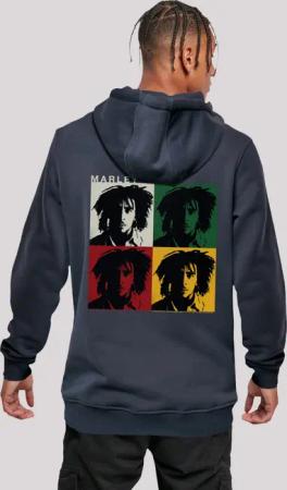 F4NT4STIC Kapuzenpullover "Bob Marley Colour Blocks Two Sleeves Reggae Music", Premium Qualität