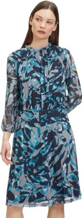 Betty&Co Sommerkleid "Betty & Co Freizeitkleid mit 3/4 Arm", Raffung