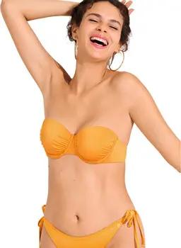 Lisca Bikini Ober- und Unterteile Bandeau-Badeanzug-Oberteil mit Armatur KARPATHOS Cheek