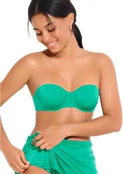 Lisca Bikini Ober- und Unterteile Bandeau-Badeanzug-Oberteil mit Armatur KARPATHOS Cheek