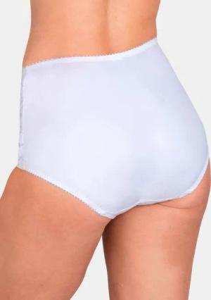 Elegante Miederhose mit Spitze - weiß - Gr. 38 von Goldner Fashion