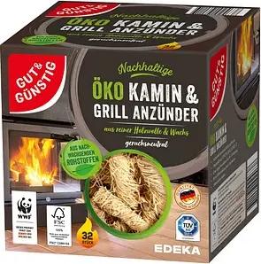 GUT&GÜNSTIG Kamin- & Grillanzünder braun, 32 St.