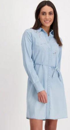 Monari Jeanskleid mit Bindegürtel