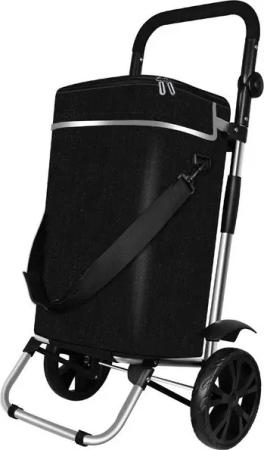 OKWISH Einkaufstrolley 3in1 Einkaufsrollwagen Einkaufsbeutel Einkaufswagen Klappbar Groß, 40 l, Trolley Sackkarre Umhängetaschemit Kühlfach und belastbar bis 40kg