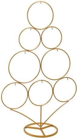 Viana Weihnachtsmann Deko Baum Haken Weihnachtsdeko Metall Mattgold 58cm Modern Eleganz