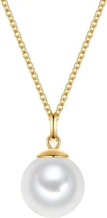 Rafaela Donata Silberkette gelbgold, mit Muschelkernperle