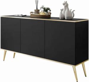 Lookway Kommode OXFORD K160 Die dreitürige Sideboards auf goldenen Füßen