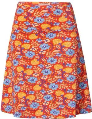 Himalaya Clothing Strickrock Rock Damen mit floralem Print - Leichter Sommerrock aus Bio-Baumwolle Bequemer Midi Rock in A-Linie mit elastischem Bund