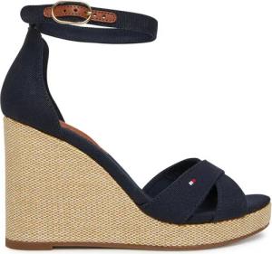 Tommy Hilfiger Sandalen Flag High Wedge Espad Crisscross FW0FW08661 Dunkelblau