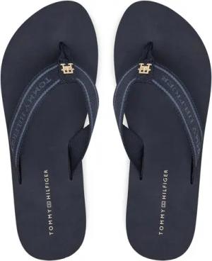 Tommy Hilfiger Zehentrenner Hilfiger Webbing Beach Sandal FW0FW08515 Dunkelblau
