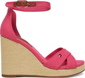 Tommy Hilfiger Sandalen Flag High Wedge Espad Crisscross FW0FW08661 Rosa