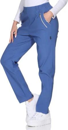 OriginalYou Schlupfhose Damen Stoffhose leichte Stretchhose Freizeithose mit elastischem Bund, farblich abgesetzte Taschen