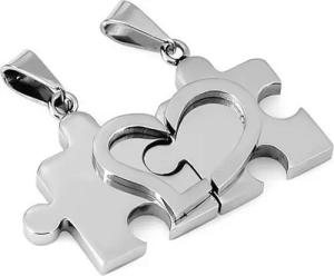 Schmuck-Elfe Partnerkette Puzzle mit Herz classic (Set), 4tlg. Set