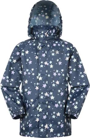 Wasserdichte Bedruckte Kinder-Pakkajacke - Marineblau