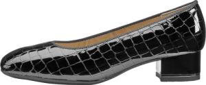 Pumps - schwarz / kroko - Gr. 41,5 von Goldner Fashion