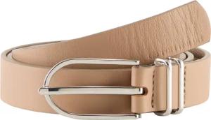 TOM TAILOR Damen TTELIZA schmaler Gürtel mit abgerundeter Dornschließe, beige, Uni, Gr. 100