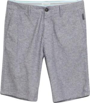 TOM TAILOR Herren Slim Chino Shorts mit Leinenanteil, grau, Meliert, Gr. 28