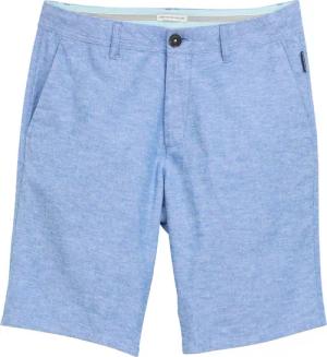 TOM TAILOR Herren Slim Chino Shorts mit Leinenanteil, blau, Meliert, Gr. 30