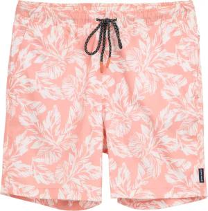 TOM TAILOR Herren Badeshorts mit Print, rot, Geblümt, Gr. S