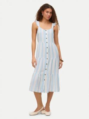 Vero Moda Sommerkleid Linn 10322614 Himmelblau Regular Fit